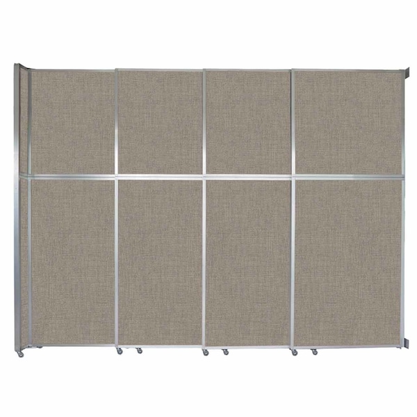 Operable Wall Sliding Room Divider 12'8" x 10'3/4" Warm Pebble Fabric
